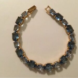 MONET Two Tone Blue Topaz Bracelet